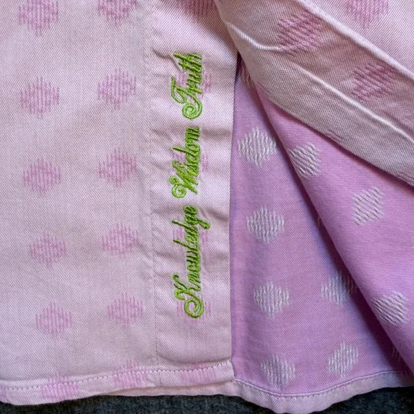 Robert Graham Mens Pink Purple Geometric Short Sleeve Button Down Shirt S - Picture 4 of 6